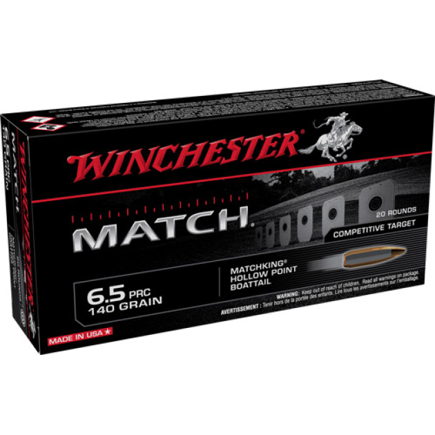 WINCHESTER MATCH 6.5 PRC - 140GR BTHP 20RD 10BX/CS