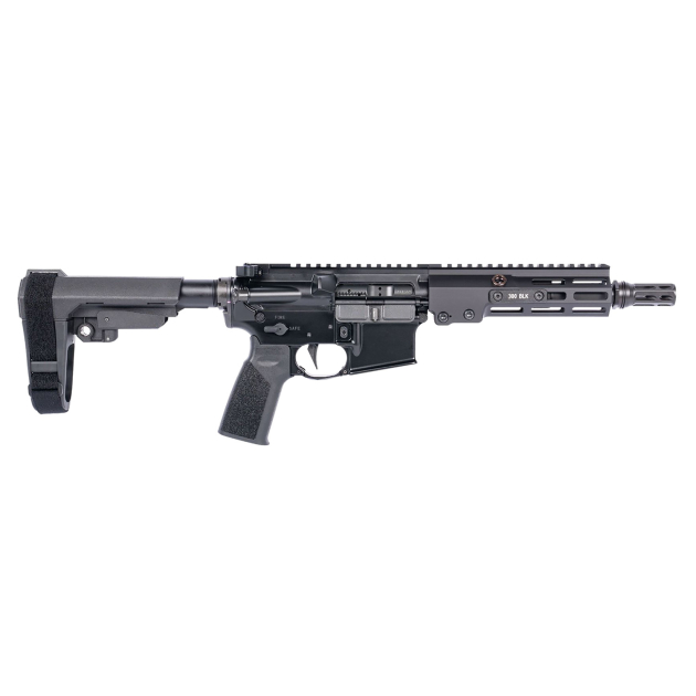 Geissele Automatics 08-518B Super Duty Mod 1 300 Blackout 8" Black Threaded Barrel, Black Aluminum Receiver w/Picatinny Rail, Synthetic SB Tactical SBA3 Brace, Black A17 Grip