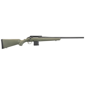 RUGER AMERICAN PREDATOR 223REM 22" MT BLK THREADED BBL, MOSS GRN STOCK 10RD DETACH MAG
