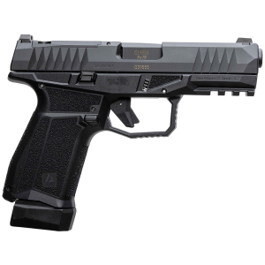AREX 815537024074 Delta M Gen2 Compact Frame 9mm Luger 15+1 4" Black Steel Barrel, Black Nitride Steel Optic Cut/Serrated Slide, Black Polymer Frame w/Picatinny Rail, Black Stippled Grip, Ambidextrous