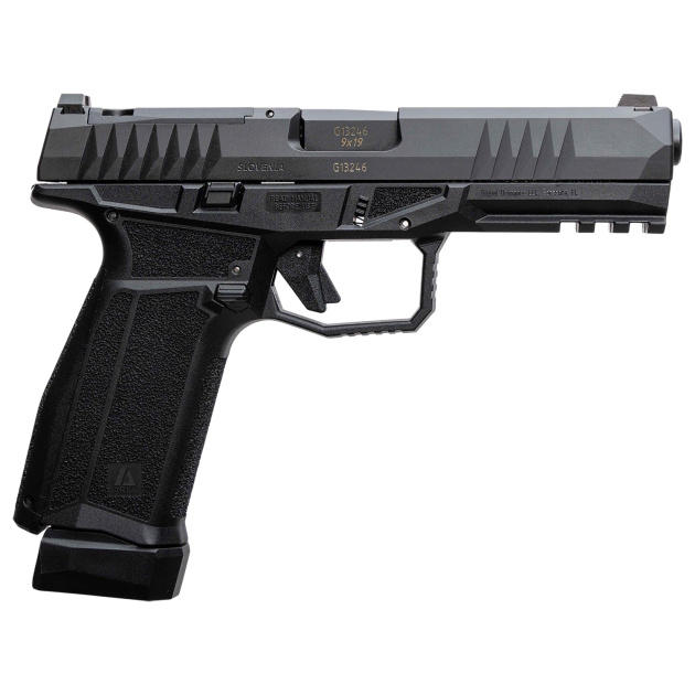 AREX 815537023893 Delta L Gen2 9mm Luger 17+1 4.50" Black Barrel, Black Nitride Optic Cut/Serrated Slide, Black Frame, Ambidextrous