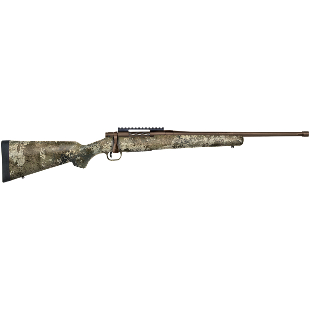 Mossberg 28254 Patriot Predator Full Size 350 Legend 4+1 20" Patriot Brown Cerakote Fluted Threaded Barrel, Patriot Brown Cerakote Receiver w/Picatinny Rail, Fixed TrueTimber Strata Synthetic Stock