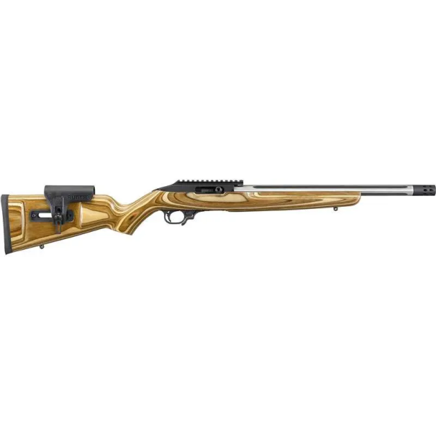 RUGER 10/22 COMP 22LR RIFLE 16.1" NATRL BRN LAM STOCK/STAINLESS 10RD