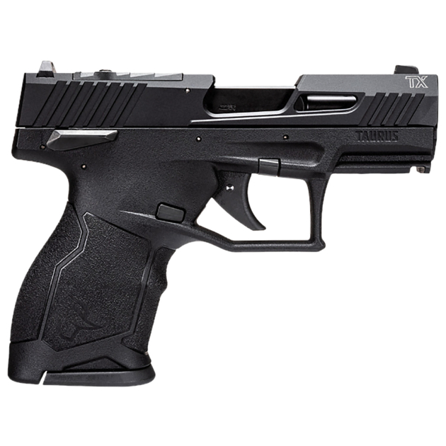 Taurus 1TX2213110 TX22C  Compact 22 LR 10+1 3.60" Matte Black Steel Barrel, Black Hard Coat Anodized Serrated Aluminum Slide, Black Polymer Frame w/Picatinny Rail Black Polymer Grips