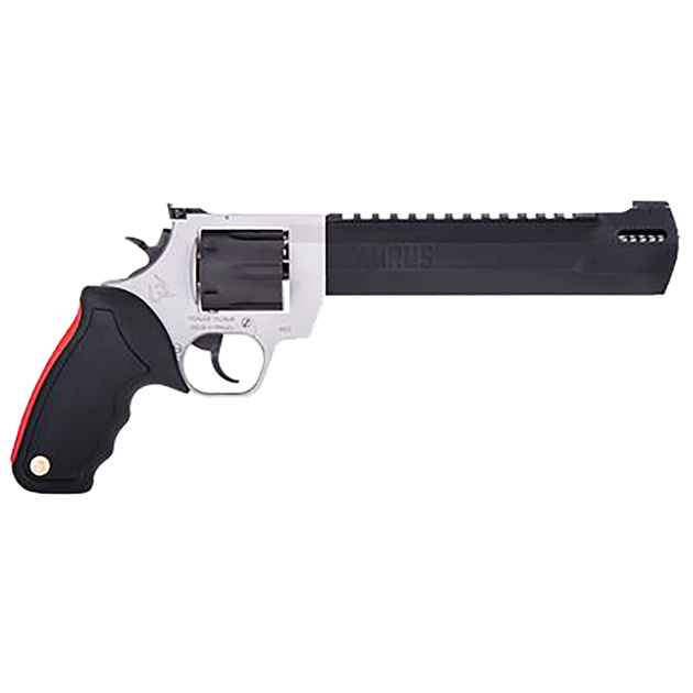 Taurus 2500105RH Raging Hunter  Large Frame 500 S&W Mag 5rd 10" Matte Black Ported/Target Crown Barrel, Matte Black Cylinder, Matte Stainless Steel Frame, Black Rubber Grip