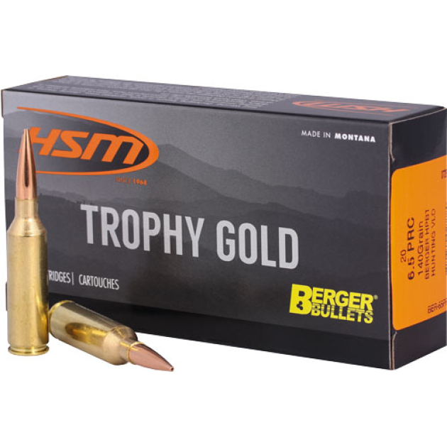 HSM TROPHY GOLD 6.5 PRC - 140GR BERGER VLD 20RD 25BX/CS