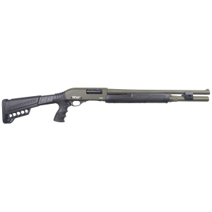 Gforce Arms GF2P12 GF2P  12 Gauge Pump 3" Chamber 7+1 20" Fixed Cylinder Bore, OD Green Barrel/Rec, Black Furniture, 5rd Shell Carrier Stock, Rubber Pistol Grip, Blade Sight, 3rd Shell Holder on Rec