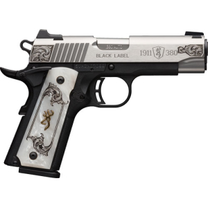 BROWNING 1911-380 SS/ENGRAVED - 380ACP FS 4.25" WHITE PEARL
