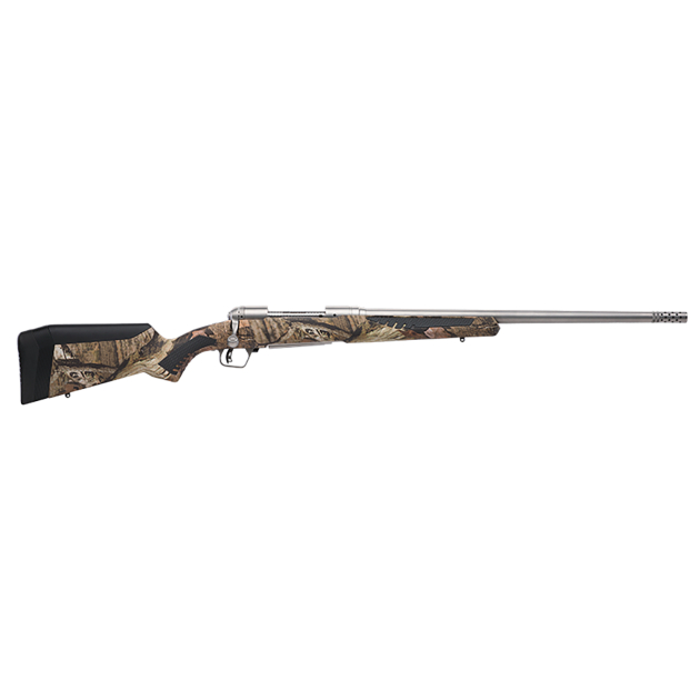 Savage Arms 57047 110 Bear Hunter 375 Ruger 3+1 23" Matte Stainless Steel Straight Fluted Barrel, Mossy Oak Break-Up Country Fixed Sporter w/AccuFit Stock, Right Hand