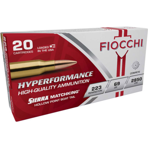 FIOCCHI 223 REM 69GR - MATCHKING HPBT 20RD 10BX/CS