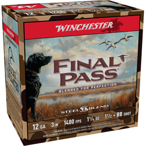 Winchester Ammo FP123BB15 Final Pass  12Gauge 3" 1 1/4oz BB/1.5Shot 25 Per Box/10 Case