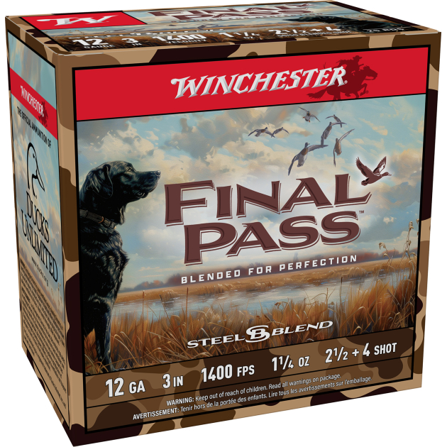 Winchester Ammo FP123254 Final Pass  12Gauge 3" 1 1/4oz 2.5/4Shot 25 Per Box/10 Case