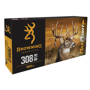 Browning Ammo B192103082 Max Point  308Win 168gr 20 Per Box/10 Case