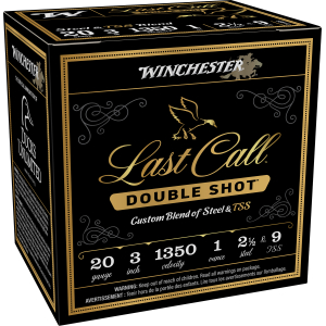 Winchester Ammo LCDS2039 Last Call Double Shot 20Gauge 3" 1oz 2.5/9TSS Shot 25 Per Box/10 Case