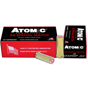 Atomic Ammunition 449 Match Precision Craft 38Special 148gr Hollow Base Wadcutter 50 Per Box/10 Case