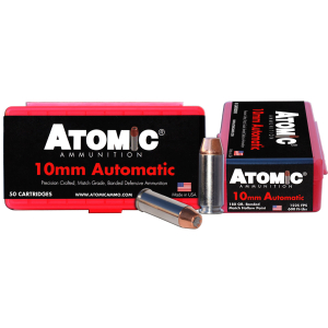 Atomic Ammunition 00432 Pistol Precision Craft 10mmAuto 180gr Bonded Match Hollow Point 50 Per Box/10 Case