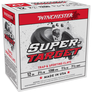 WINCHESTER TARGET 12GA 2.75" - 1-1/8OZ #7.5 1200FPS 250R CASE