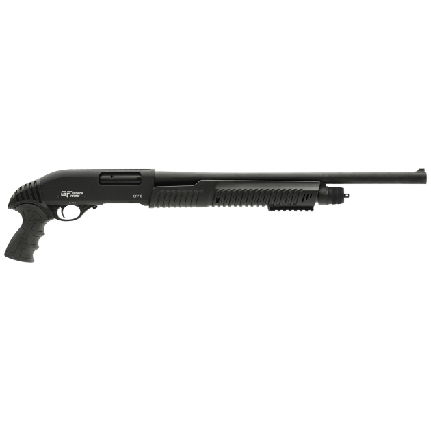 Gforce Arms GFP3REX GFP3REX  12 Gauge Pump 3" 4+1 20" Black Steel Barrel, Black Picatinny Rail Receiver, Black Rubber Grip