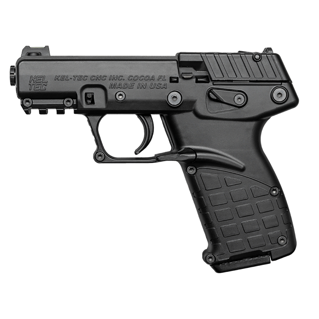Kel-Tec P17BBLK10 P17  Compact Frame 22 LR 10+1 3.80" Black Steel Barrel, Black Serrated Slide, Black Polymer Frame w/Picatinny Rail, Textured Grip, Ambidextrous
