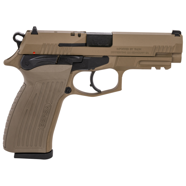 Bersa TPR9FDE TPR  Sports South Exclusive Full Size Frame 9mm Luger 17+1, 4.30" Black Steel Barrel, Flat Dark Earth Serrated Steel Slide  & Aluminum Frame w/Picatinny Rail, Ambidextrous