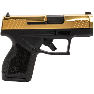 Taurus 1-GX4M931-G GX4  Micro-Compact Frame 9mm Luger 13+1 3.06" Satin Black DLC Stainless Steel Barrel, Gold PVD Serrated Alloy Steel Slide, Matte Black Stainless Steel Frame, Textured Grip