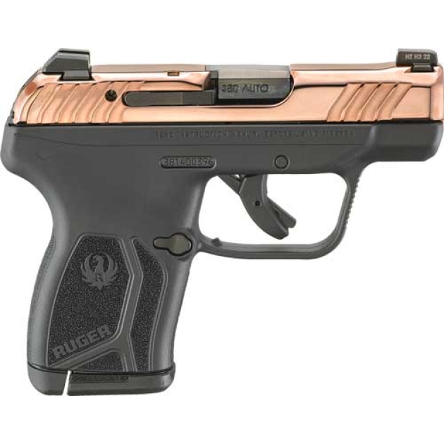 RUGER LCP MAX 380ACP FRONT - NIGHT SGT ROSE GOLD PVD SLIDE