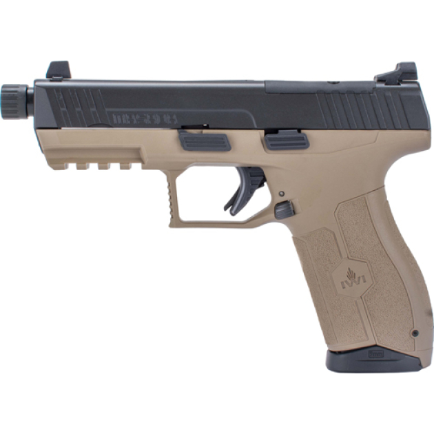 IWI MASADA 9MM 4.6" THREADED - BBL 3-DOT ORP 2-10RD MAG FDE