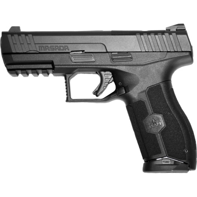 IWI MASADA 9MM 4.1" 3-DOT - OPTICS READY 2-10RD MAG BLACK