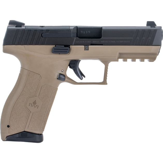 IWI MASADA 9MM 4.1" 3-DOT - OPTICS READY 2-10RD MAG FDE