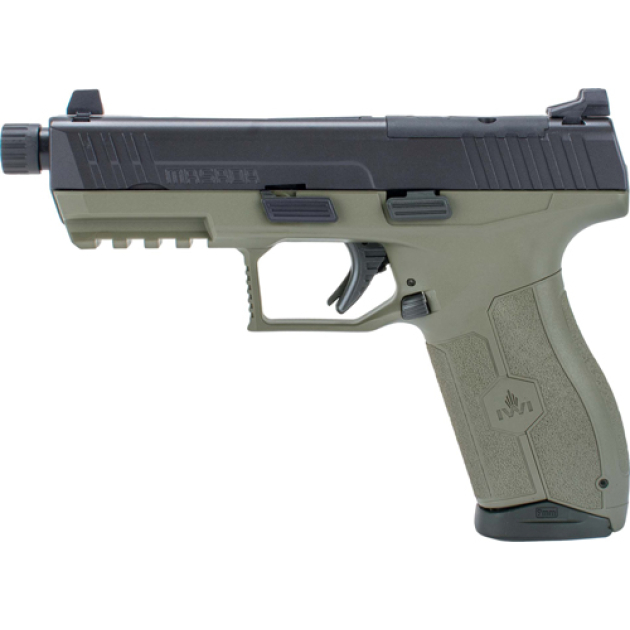 IWI MASADA 9MM 4.6" THREADED - BBL 3-DOT ORP 2-10RD MAG ODGRN