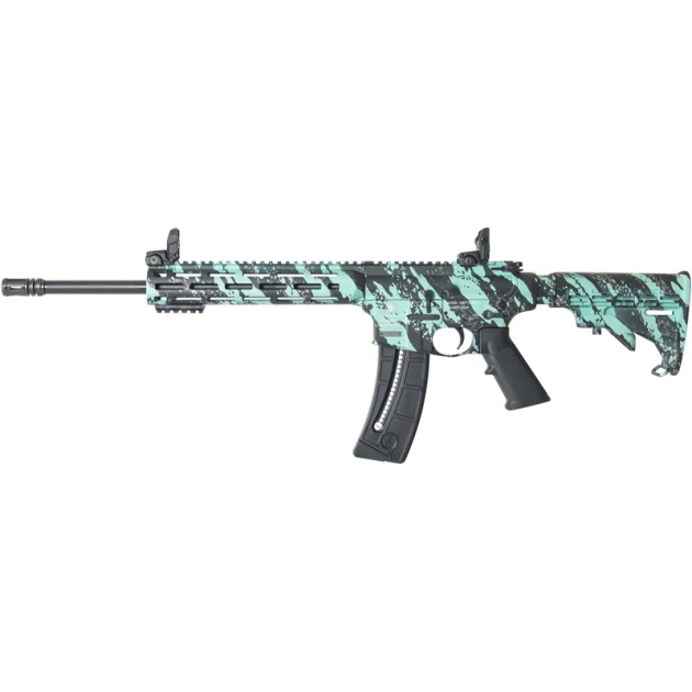 S&W M&P15-22 SPORT 22LR 16.5" - 25-SH 6-POS STK ROBINS EGG BL