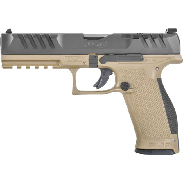 WALTHER PDP OR 9MM 5" - 18-SHOT TAN POLYMER FRAME