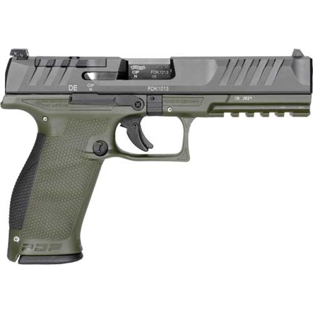 WALTHER PDP OR 9MM 4.5" - 18-SHOT GREEN POLYMER FRAME
