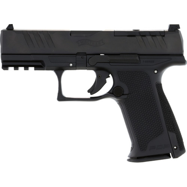 WALTHER PDP F OR 9MM 4" FS - 10-SHOT BLACK POLYOMER FRAME