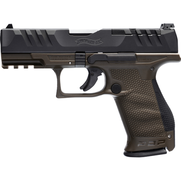 WALTHER PDP COMPACT 9MM 4" FS - 15-SHOT GREEN POLYMER FRAME