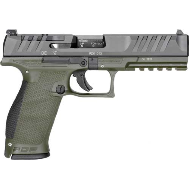 WALTHER PDP OR 9MM 5" - 18-SHOT GREEN POLYMER FRAME