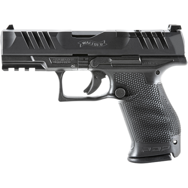 WALTHER PDP COMPACT OR 9MM 5" - 10-SHOT BLACK POLYOMER FRAME