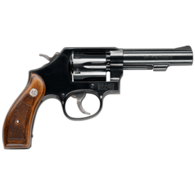 S&W 10 CLASSIC 38SPL+P 4" FS - BLUED ROUND BUTT WOOD