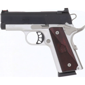SPRINGFIELD 1911 RONIN 9MM 3" - 9RD SS/BLUED WOOD GRIPS - Image 2