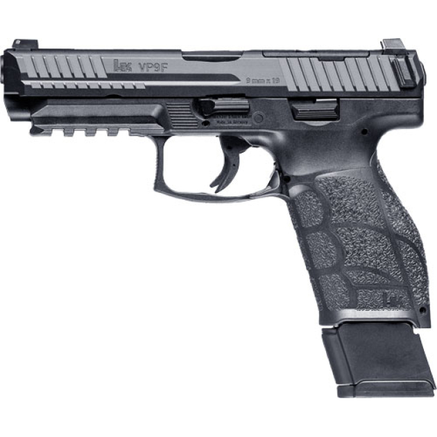 HK VP9A1 F OPTICS READY 9MM - 4.5" BBL 1-17RD 1-20 MAG BLACK