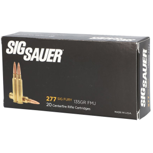 Sig Sauer E277SFB13520 Elite Ball  277Fury 135gr Full Metal Jacket 20 Per Box/10 Case
