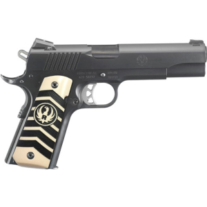 RUGER SR1911 10MM NIGHT SIGHTS - BLACK CHEVRON IVORYLITE GRIPS