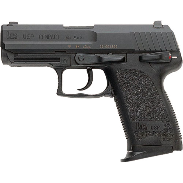 HK USP45 COMPACT V1 45ACP - 3.94" BBL 2-8RD BLACK