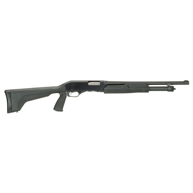 Stevens 22438 320 Security 20 Gauge 3" 5+1 18.50" Matte Blued Carbon Steel Barrel, Black Fixed Pistol Grip Stock Ambidextrous, Bead Sight