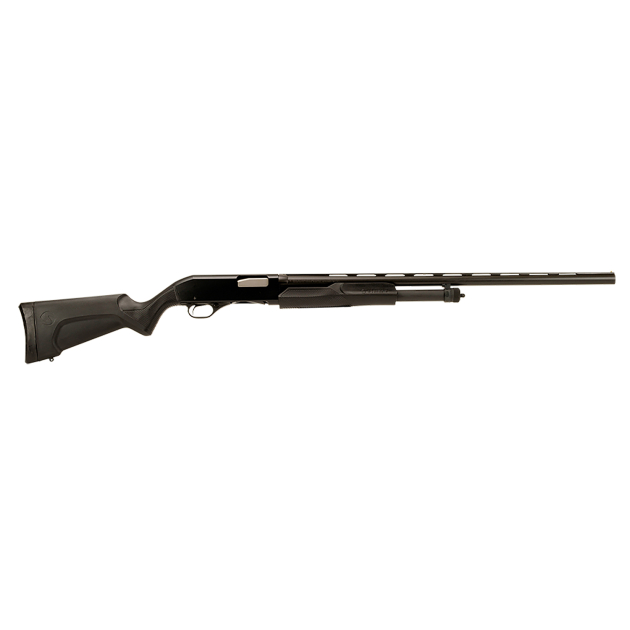 Stevens 22436 320 Field Full Size 20 Gauge Pump 3" 5+1 26" Matte Black Vent Rib Barrel, Matte Black Aluminum Receiver, Fixed Matte Black Synthetic Stock, Ambidextrous