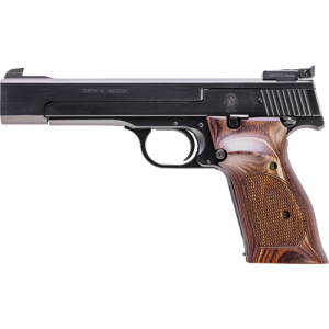 S&W 41 22LR 5.5" HB AS - 10SH-ATS-TS-DT BLUED WOOD - Image 2