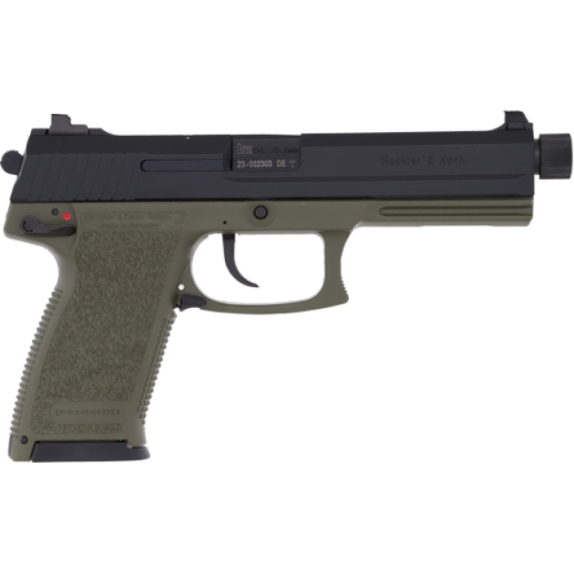 HK MARK 23 V1 DA/SA 45ACP - 5.87" BBL 2-12RD BLACK/GREEN