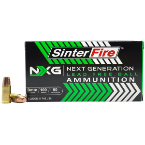 SinterFire Inc SF9100NXG Next Generation (NXG)  9mmLuger 100gr Lead Free Ball 50 Per Box/20 Case