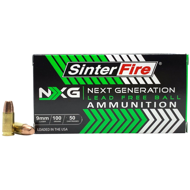 SinterFire Inc SF9100NXG Next Generation (NXG)  9mmLuger 100gr Lead Free Ball 50 Per Box/20 Case