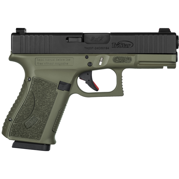 TriStar 85776 Apoc  9mm Luger 15+1 4.02" Black Steel Barrel, Black Cerakote Serrated Steel Slide, Multicam Cerakote Polymer Frame w/Accessory Rail, Textured Grip